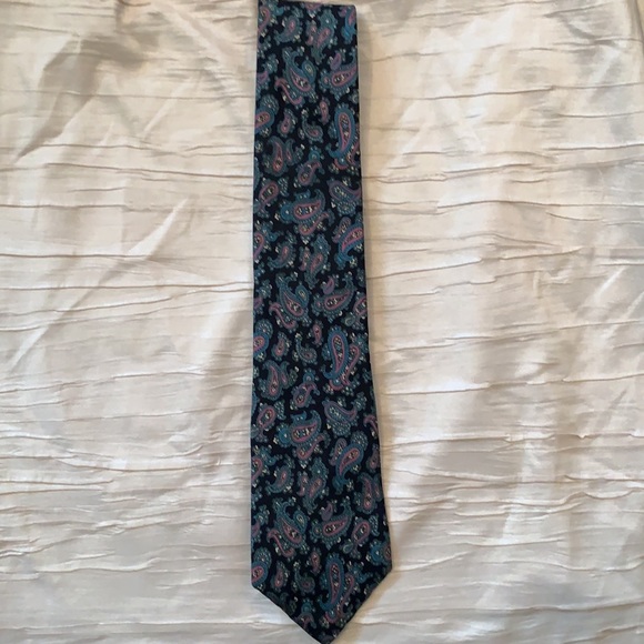 Daks paisley silk tie- vintage - Picture 4 of 6